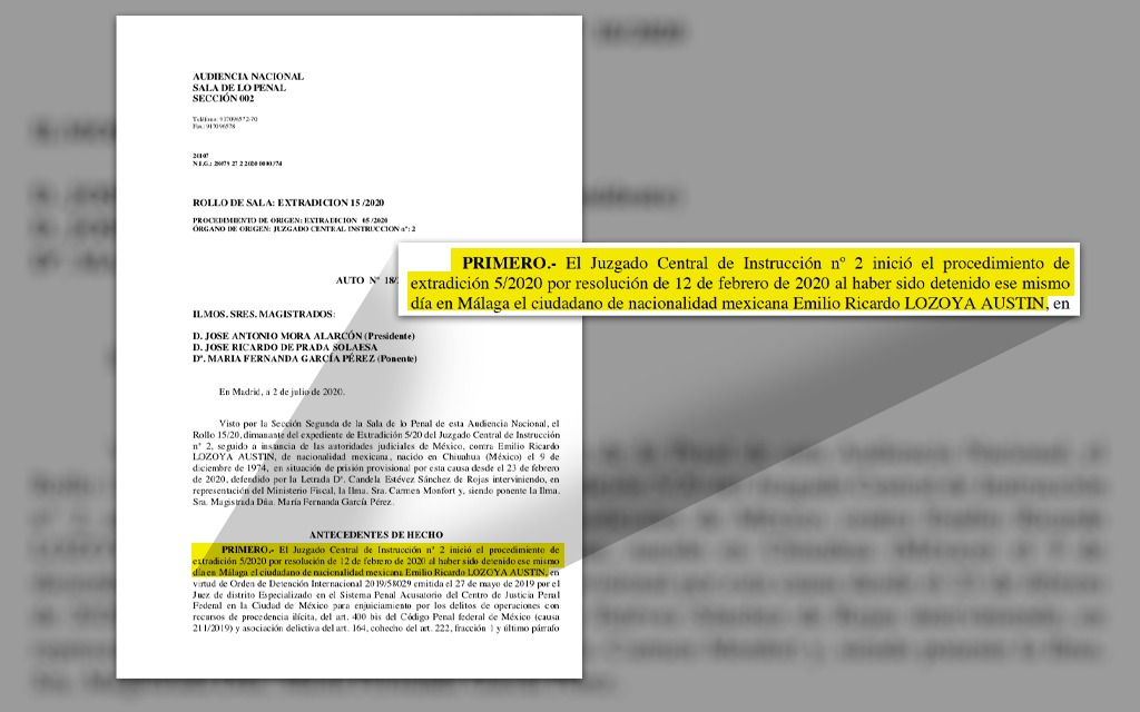 España da luz verde a la extradición de Emilio Lozoya a México