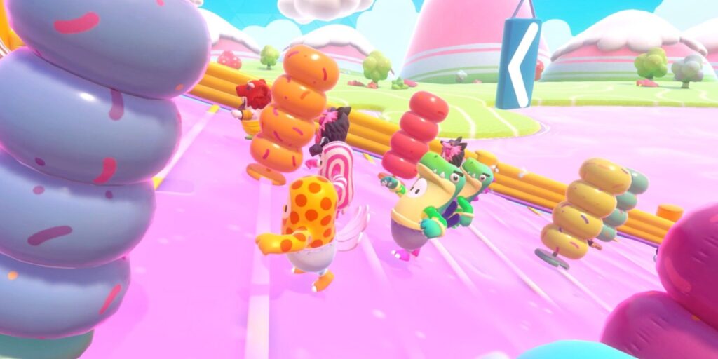 Fall Guys tiene marcas cayendo unas sobre otras para conseguir máscaras en el juego