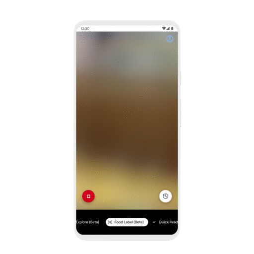 GIF de la aplicación Lookout de Google que muestra la identificación de un frasco de mostaza.