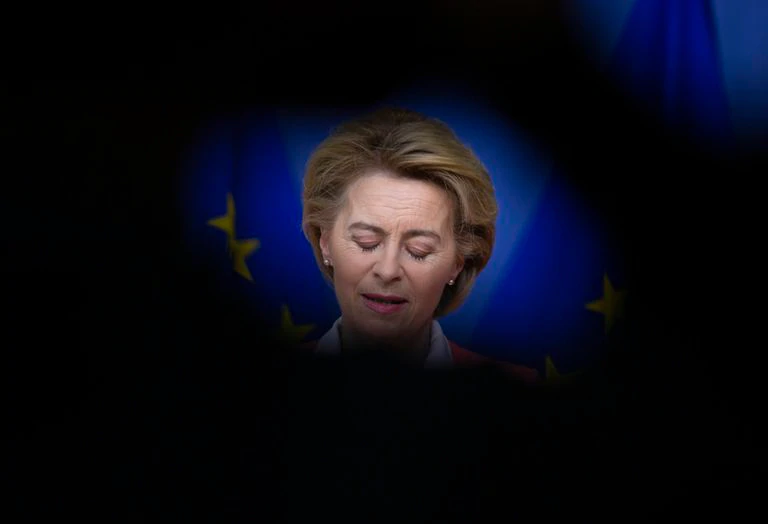 La presidenta de la Comisión Europea, Ursula von der Leyen, el 4 de marzo en Bruselas.