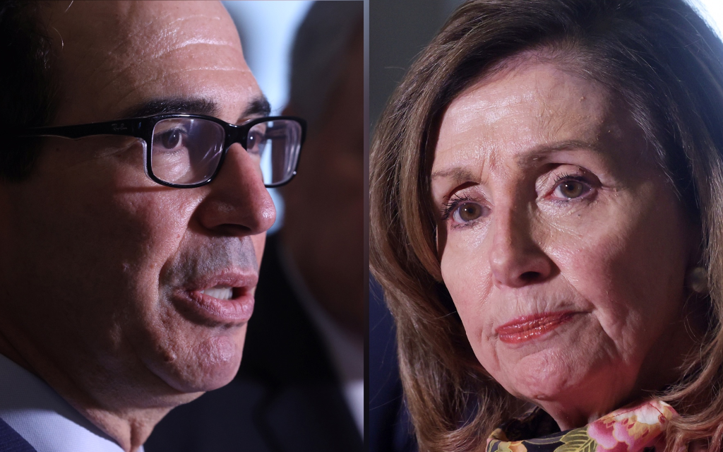 Pelosi y Mnuchin abiertos a reiniciar negociaciones ante crisis por Covid-19 en EU