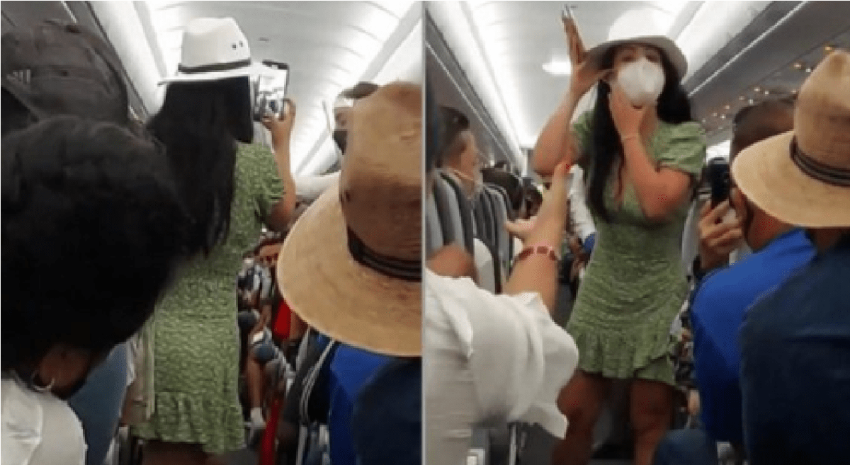 VIDEO: Surge #LadyCovid, bajan de avión a una mujer ebria, dice que el coronavirus no existe