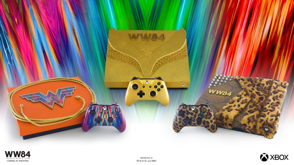 Consolas personalizadas Xbox Wonder Woman 1984: las tres