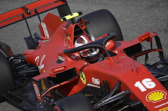 Leclerc, en el GP de Italia de F1 2020 con su Ferrari