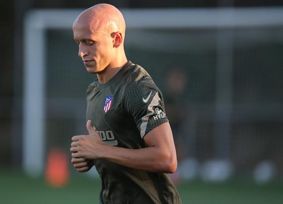 Víctor Mollejo, en la sesión de los rojiblancos