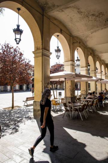 La plaça de Masadas, al barri de la Sagrera.