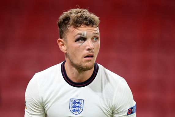 Kieran Trippier durante el partido con Inglaterra.