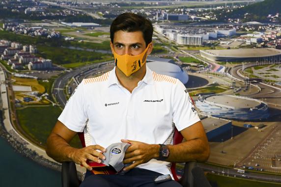 Carlos Sainz, en el GP de Rusia de F1 2020