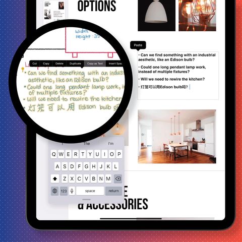 ipad lee escritura a mano