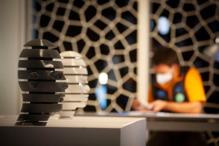 Una imagen de la exposición sobre las posibilidades de la impresión 3D en CosmoCaixa.