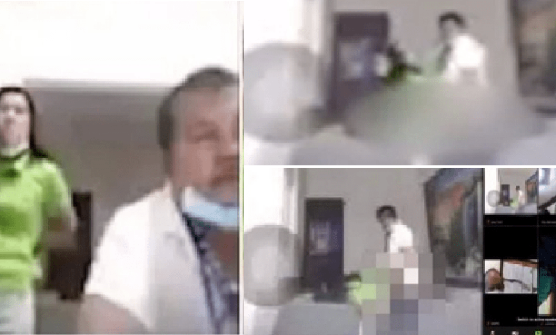 Captan a funcionario en intimidad con su secretaria en reunión de Zoom