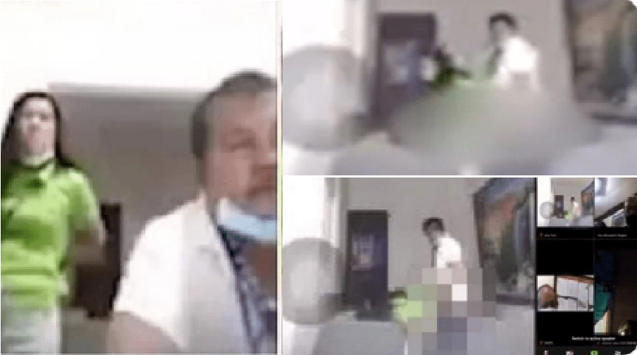 Captan a funcionario en intimidad con su secretaria en reunión de Zoom