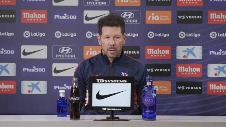 La rueda de prensa de Simeone, previa al partido del Atlético contra el Huesca La rueda de prensa de Simeone, previa al partido del Atlético contra el Huesca