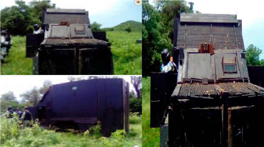 Decomisan, “narco tanque”, auto blindado artesanalmente, fue creado por grupo criminal