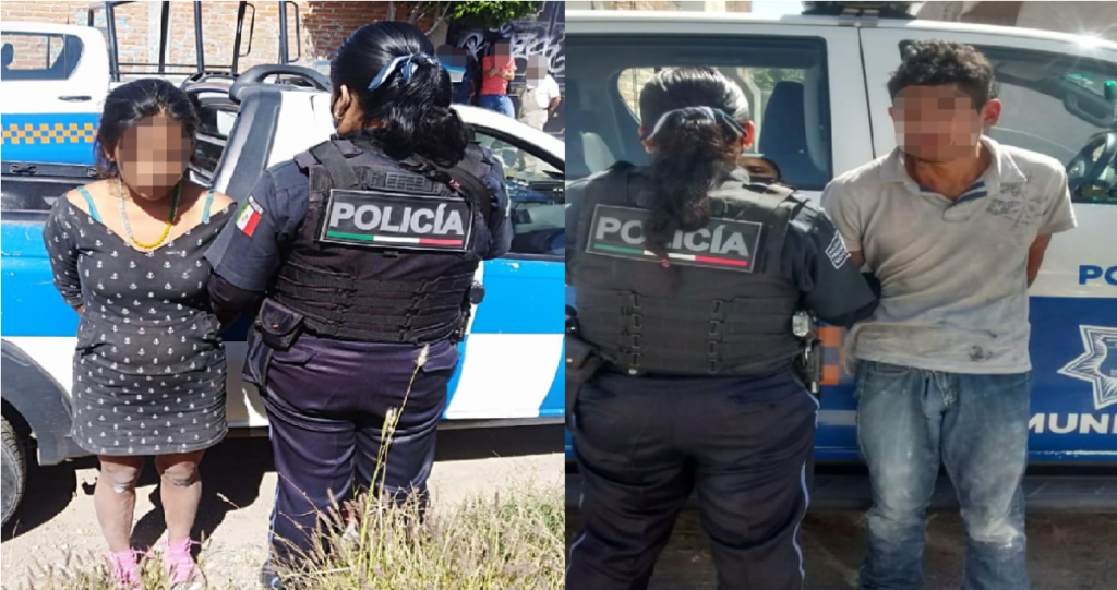 Detienen a una mujer y a un hombre robando “infraganti” en San Juan del Río