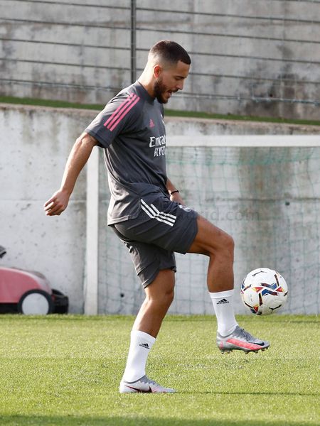 Hazard, este martes en Valdebebas.