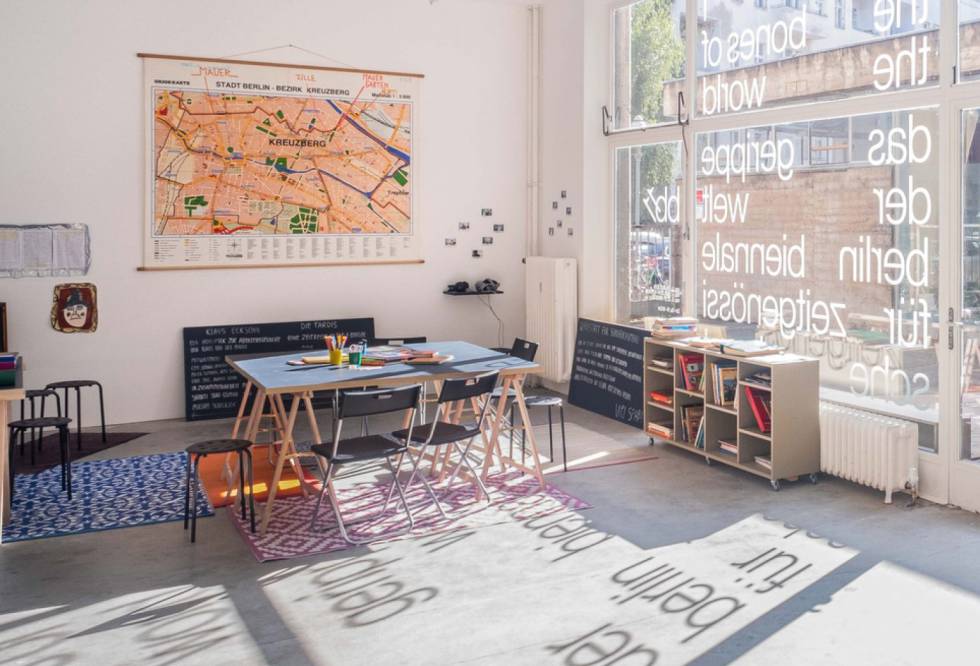 El espacio ExRotaprint de la Bienal de Berlín durante la experiencia titulada 'The Bones of the World' (2019).