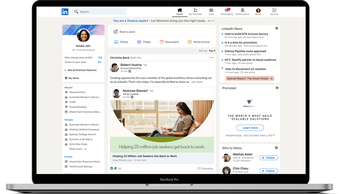 LinkedIn lanza Stories, además de integraciones de video Zoom, BlueJeans y Teams como parte de un rediseño más amplio