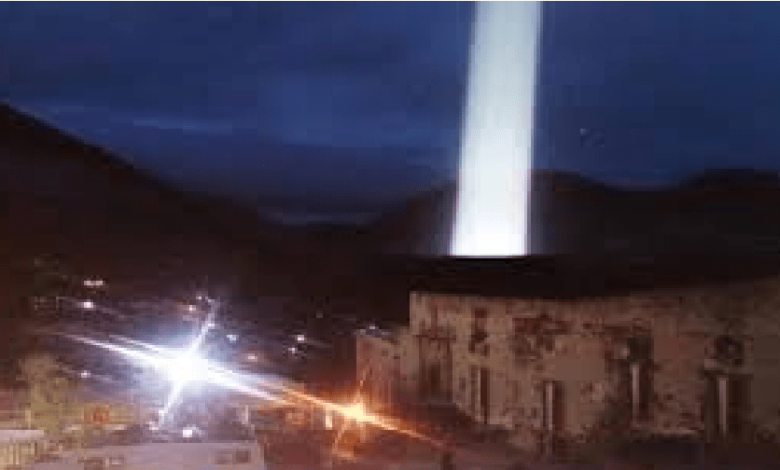 Logran apreciar enorme Rayo de Energía en Pueblo Mágico Real de Catorce
