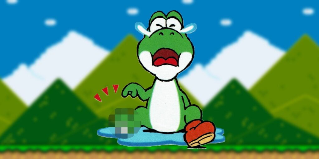 Los pies descalzos de Yoshi revelados en 1998 Libro de actividades de Super Mario World