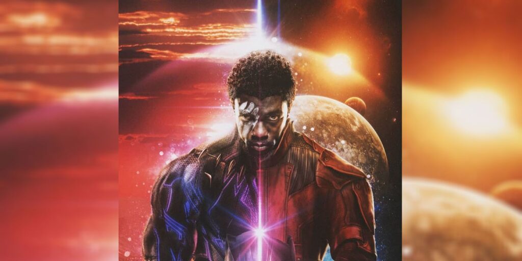 Marvel Fan-Art imagina a T'Challa de Chadwick Boseman como Star-Lord para ¿Y si ...?