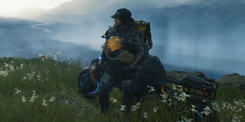 Modelo de triciclo inverso Death Stranding mostrado en TGS 2020 (carga incluida)