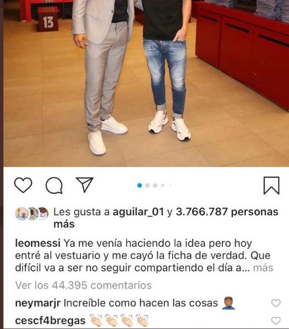 Neymar y Cesc apoyan a Messi en su 'rajada' contra la directiva del Barça