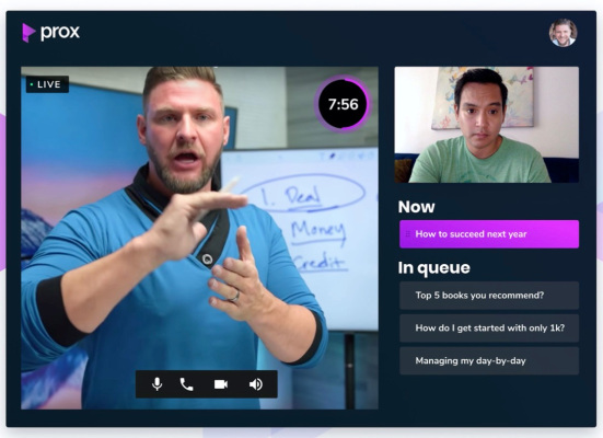 Prox ayuda a personas influyentes y expertos a ganar dinero al conectarse con los fanáticos