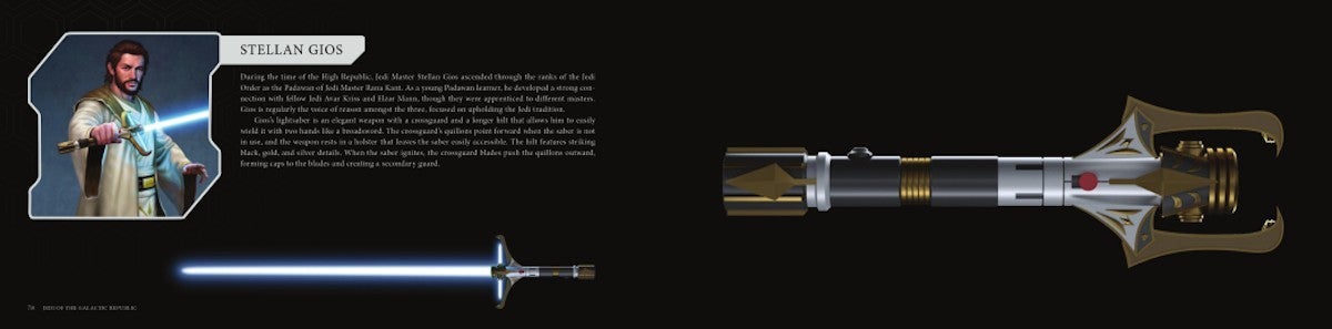 Arte conceptual del sable de luz Stellan Gios de la Alta República de Star Wars Arte conceptual del sable de luz Stellan Gios de la Alta República de Star Wars