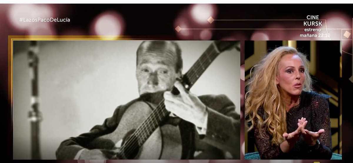 Rocío Carrasco durante el programa 'Lazos de sangre' dedicado a Paco de Lucía / RTVE