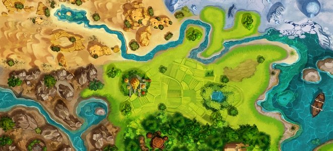 juego de mesa pintado