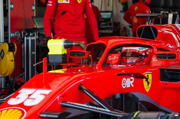 Shwartzman, en su test en Fiorano con Ferrari