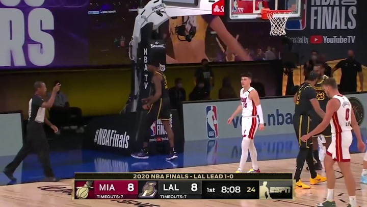 LeBron James jugador destacado de la jornada de la Final de la NBA (2/10/2020)