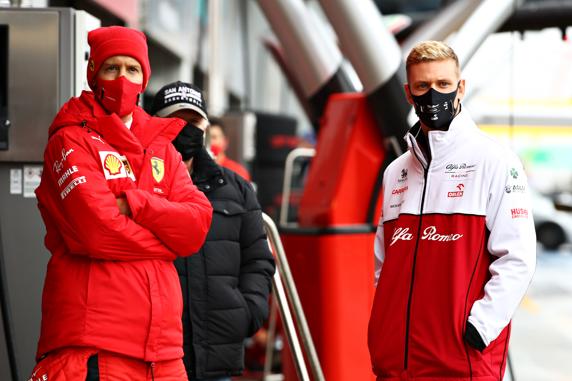 Vettel, junto a Mick Schumacher