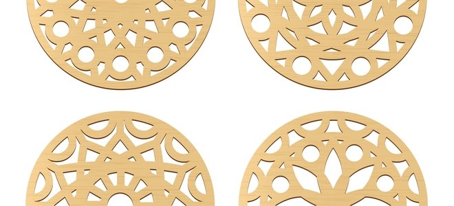 baldosas de montaña con diseño de corte láser