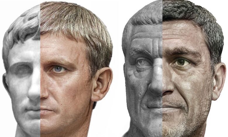 Los rostros reales de 54 emperadores romanos