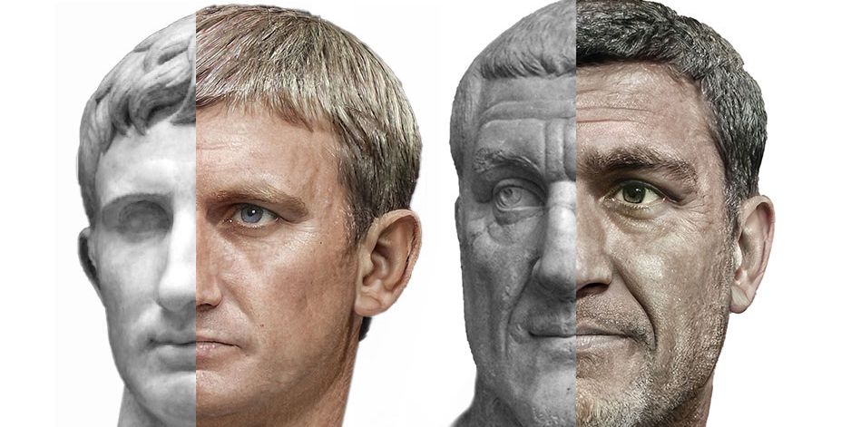 Los rostros reales de 54 emperadores romanos