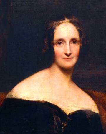 Mary Shelley, retratada por Richard Rothwell en 1840.
