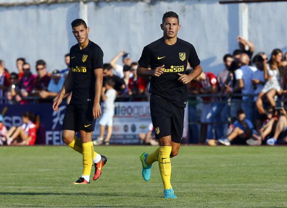 Los hermanos Hernández, en un amistoso del Atlético