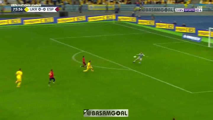 Nations League: Ucrania-España. Gol de Ucrania (1-0) Nations League: Ucrania-España. Gol de Ucrania (1-0)