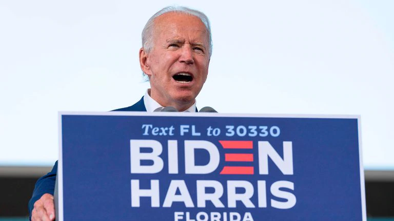 Biden, durante su discurso en Miramar, Florida, este martes.
