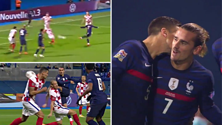 Trallazo imparable de Griezmann para abrir el marcador ante Croacia Trallazo imparable de Griezmann para abrir el marcador ante Croacia