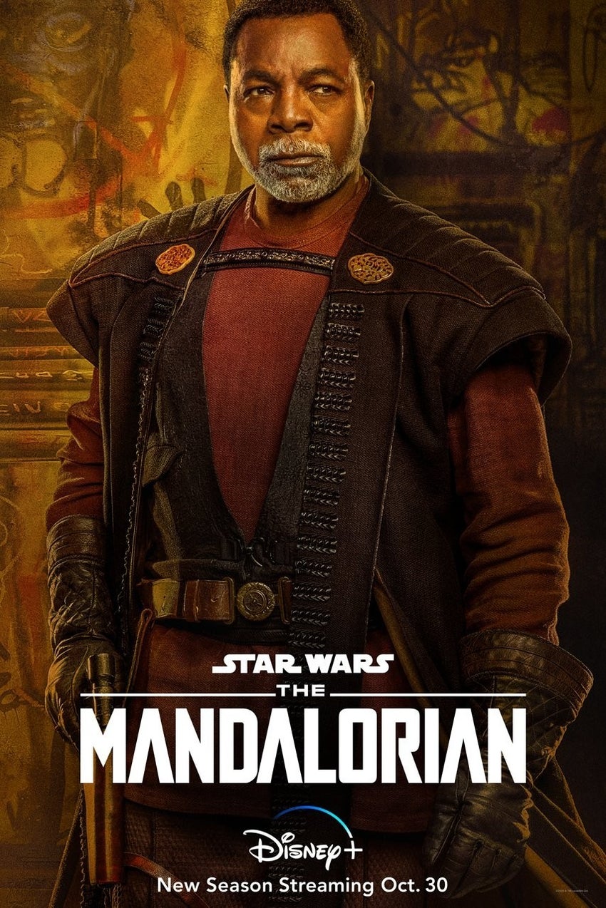 Carteles de personajes de la temporada 2 de Star Wars The Mandalorian Carl Weathers