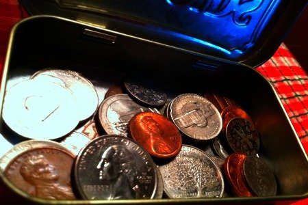 Upcycle para organizar, estaño altoids, cambio, monedas