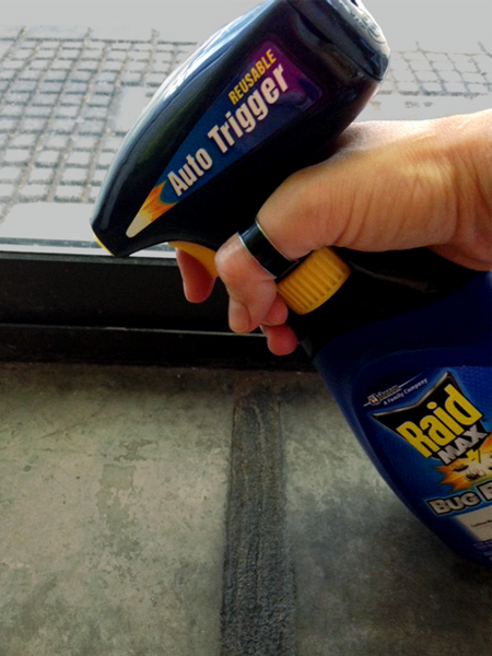 Barrera de insectos Raid Max rociada