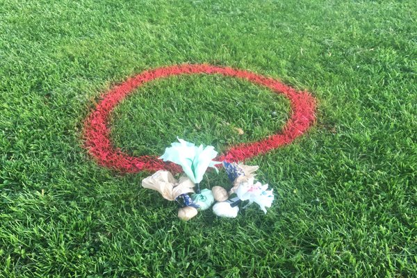 juego de dardos de césped