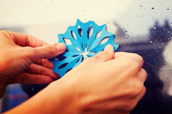 Centros de mesa y decoraciones navideñas de bricolaje económicos, copo de nieve