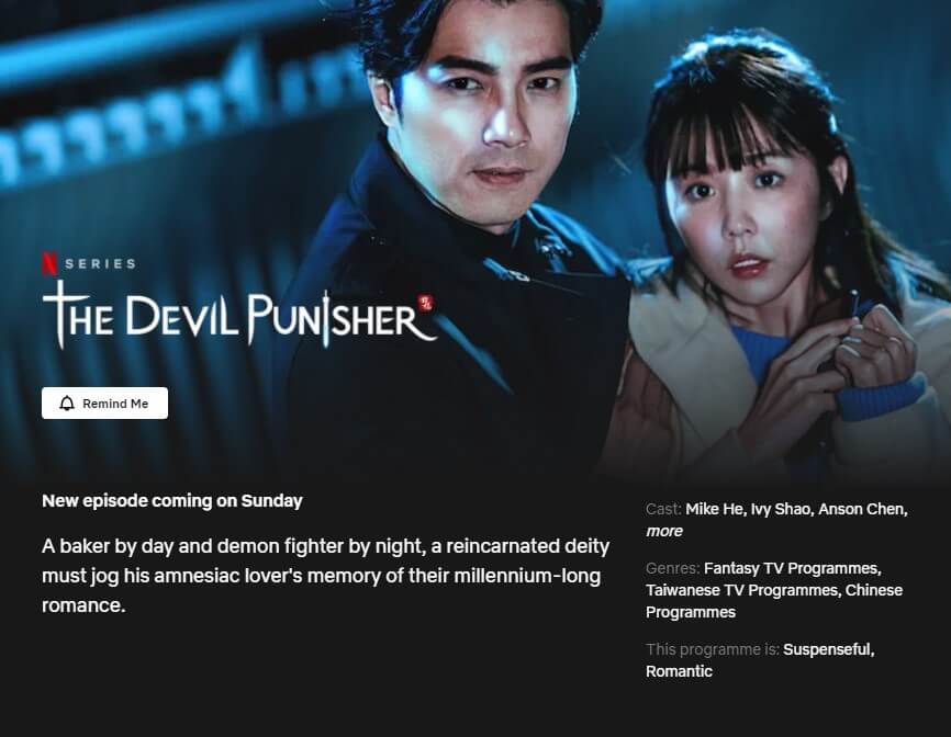 página de netflix para el castigador del diablo