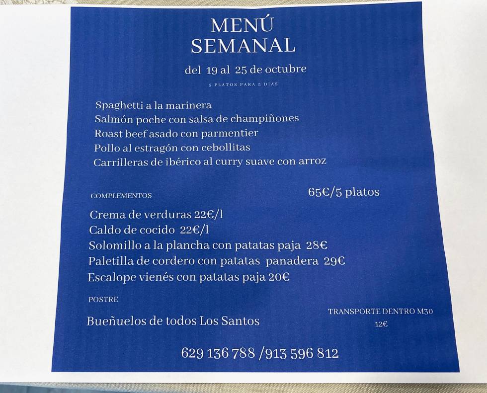 Menú semanal. J. C. CAPEL