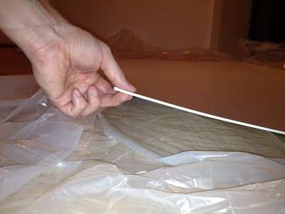 Recorte de material sobrante.